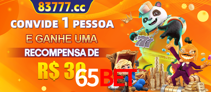 Banner institucional da 65bet sobre parceria de marcas e criação de uma marca de excelência, apresentando os mascotes de jogos populares como o Fortune Tiger.