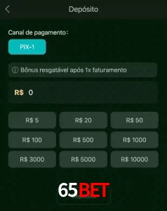 deposits 65BET